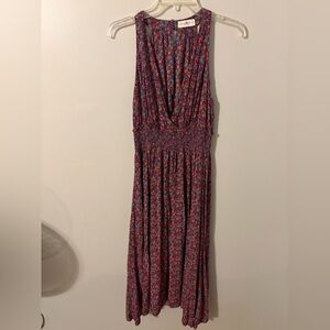 NATURAL LIFE Floral Dress - deep v keyhole back medium